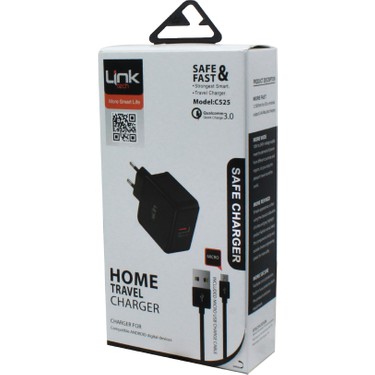 Linktech C525 Micro USB Kablolu Quick Charge 3.0 Hızlı Şarj